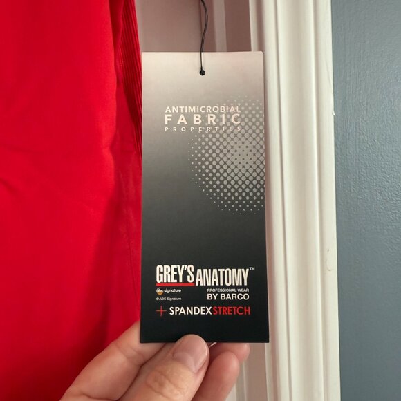 Grey's Anatomy Scrub Top, Red, Size M, NWT - Picture 6 of 6